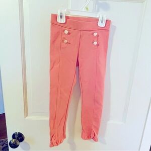 Janie and Jack Ponte Pants in Soft Coral Pink